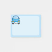 Blauwe cartoon auto post-it® notes (Voorkant)