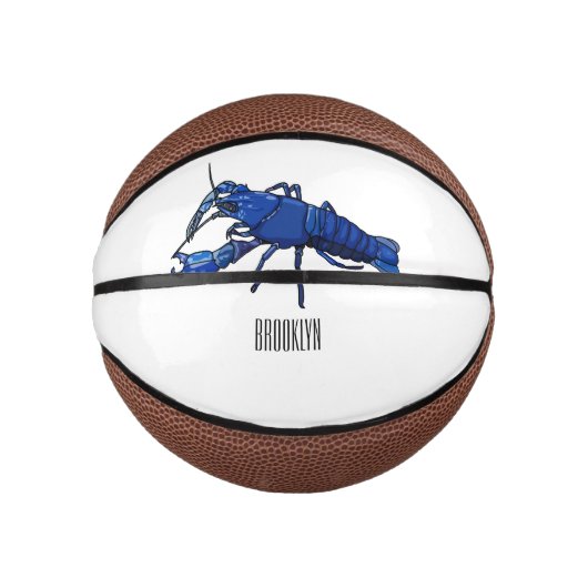 Blauwe cartoon basketbal (Voorkant)