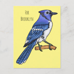Blauwe cartoon briefkaart
