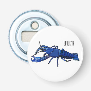 Blauwe cartoon button flesopener