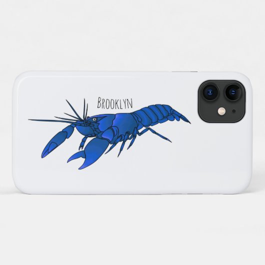 Blauwe cartoon Case-Mate iPhone case (Achterkant (horizontaal))