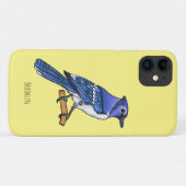 Blauwe cartoon Case-Mate iPhone case (Achterkant (horizontaal))