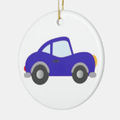 Blauwe Cartoon-coupe Keramisch Ornament (Links)