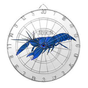 Blauwe cartoon dartbord