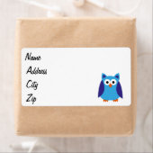 Blauwe cartoon etiket (Insitu)