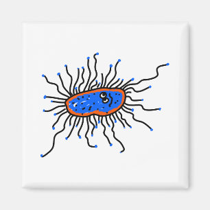 Blauwe Cartoon Germ Magneet