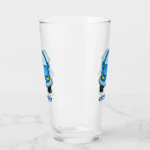 Blauwe Cartoon Glas (Links)