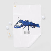 Blauwe cartoon golfhanddoek (Insitu)