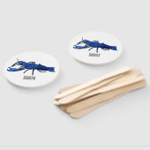 Blauwe cartoon handwaaier (Niet-gemonteerd)