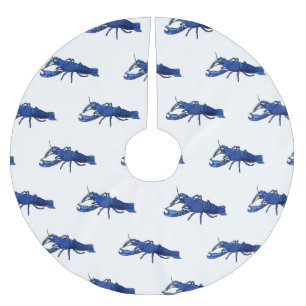 Blauwe cartoon kerstboom rok