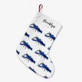 Blauwe cartoon kleine kerstsok (Voorkant (Hangend))