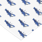 Blauwe cartoon korte tafelloper (Hoek)