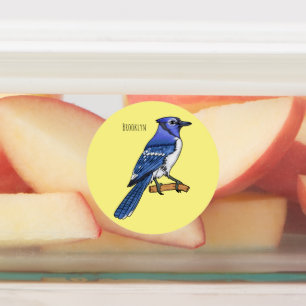 Blauwe cartoon labels