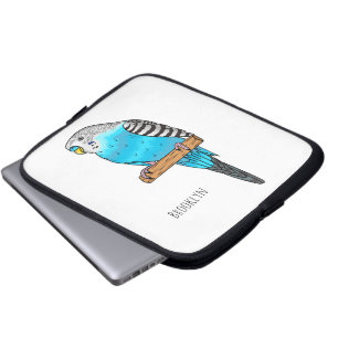 Blauwe cartoon laptop sleeve