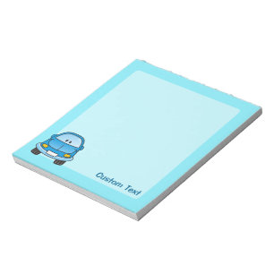 Blauwe cartoon notitieblok
