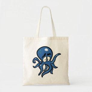 Blauwe Cartoon Octopus Tote Bag