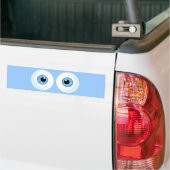 BLAUWE CARTOON OOGT EYEBALLS FUNNY GRAPHICS BUMPERSTICKER (Op Truck)