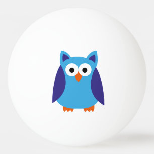 Blauwe cartoon pingpongballen