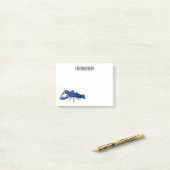 Blauwe cartoon post-it® notes (Op bureau)