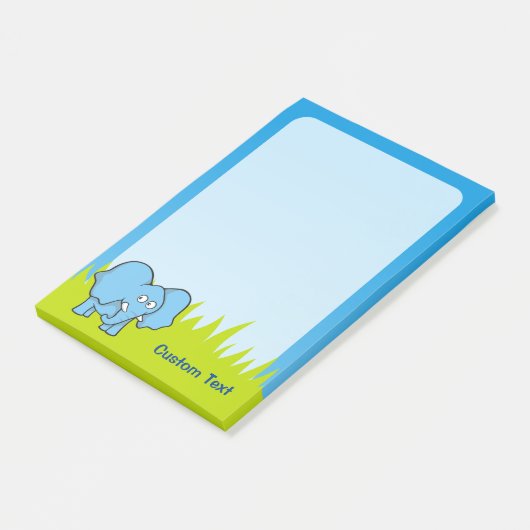 Blauwe Cartoon Post-it® Notes (Schuin)