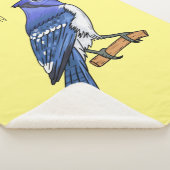 Blauwe cartoon sherpa deken (3/4)