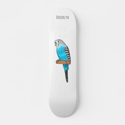 Blauwe cartoon skateboard (Voorkant)
