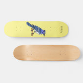 Blauwe cartoon skateboard (Horizontaal)