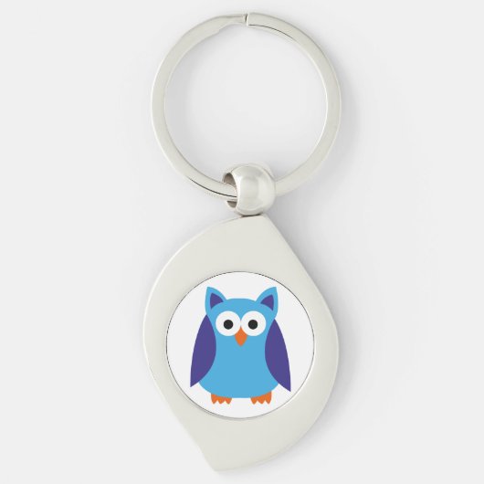 Blauwe cartoon sleutelhanger (Voorkant)