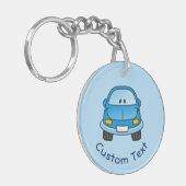 Blauwe Cartoon Sleutelhanger (Voorkant Links)