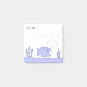  blauwe Cartoon Square Post-it® Notes (Voorkant)