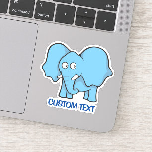 Blauwe Cartoon Sticker