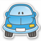 Blauwe Cartoon Sticker (Voorkant)