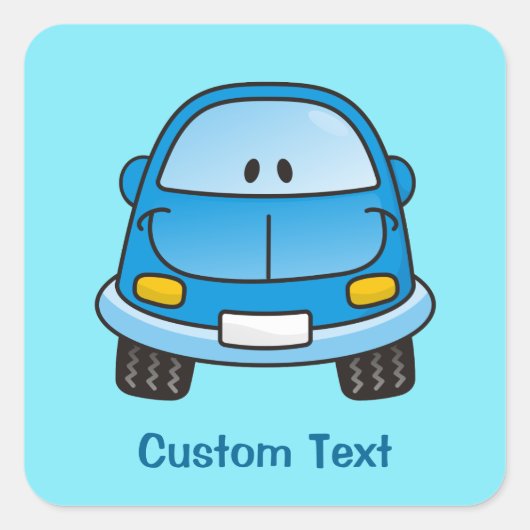 Blauwe cartoon sticker (Voorkant)