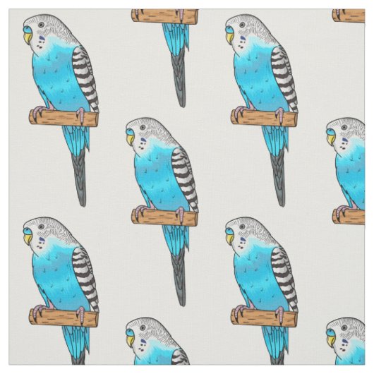 Blauwe cartoon stof (Swatch)