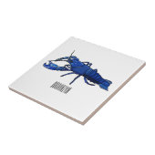 Blauwe cartoon tegeltje (Zijkant)