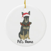 Blauwe Cattledog Heeler Kerstmis Keramisch Ornament (Achterkant)