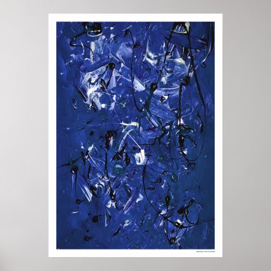 Blauwe Chaos Poster (Voorkant)