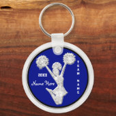 Blauwe Cheap Cheer Cheerlead Gifts in BULK Sleutelhanger (Voorkant)