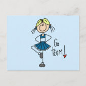 Blauwe Cheerleader Tshirts en Gifts Briefkaart (Voorkant)