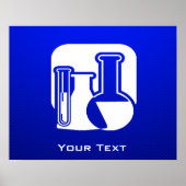 Blauwe chemie poster (Voorkant)