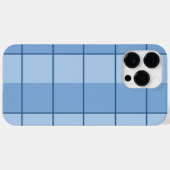 Blauwe cheques bevestigen Case-Mate iPhone case (Achterkant (horizontaal))