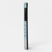 Blauwe Chevron Faux Glitter Case-Mate iPhone Case (Achterkant/links)