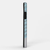 Blauwe Chevron Faux Glitter Case-Mate iPhone Case (Achterkant/rechts)