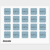 Blauwe Chevron Hartelijk dank Stickers (Vel)