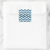 Blauwe Chevron Hartelijk dank Stickers (Tas)