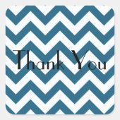 Blauwe Chevron Hartelijk dank Stickers (Voorkant)