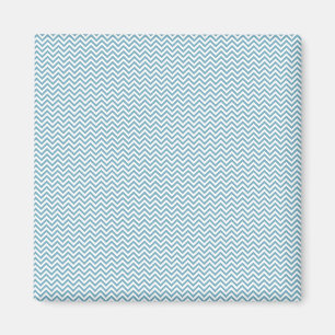 Blauwe Chevron met monogram Magneet