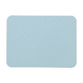 Blauwe Chevron met monogram Magneet (Horizontaal)