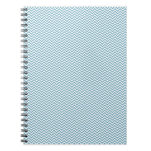 Blauwe Chevron met monogram Notitieboek (Voorkant)