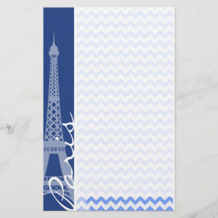 Blauwe Chevron; Parijs Briefpapier